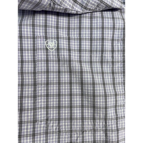 Ariat Mens Country Clement Button Down Shirt Size XXL LAVENDER Long Sleeves - Picture 7 of 9